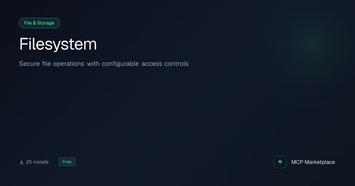 Filesystem MCP Server - Secure file operations with configurable access ...