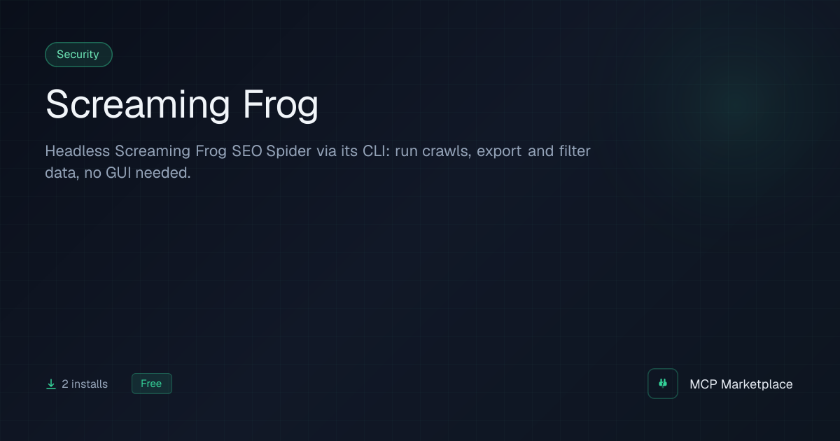 Screaming Frog | MCP Marketplace