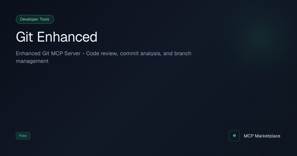 Git Enhanced MCP Server - Enhanced Git MCP Server - Code review, commit ...