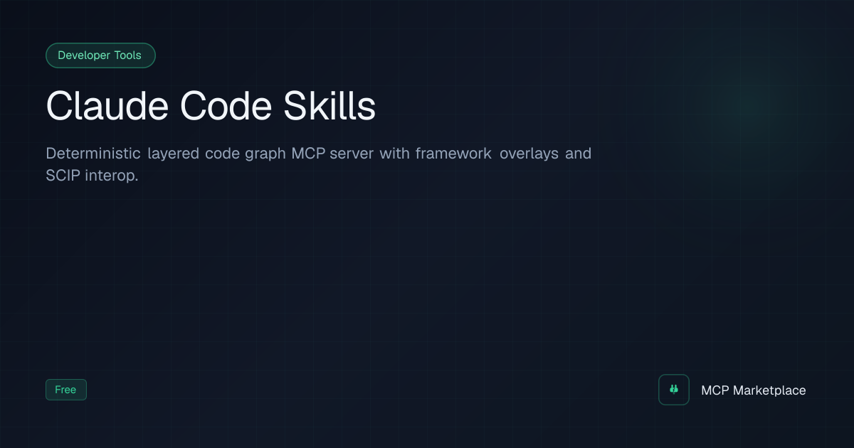 Claude Code Skills MCP Server - Deterministic layered code graph MCP ...