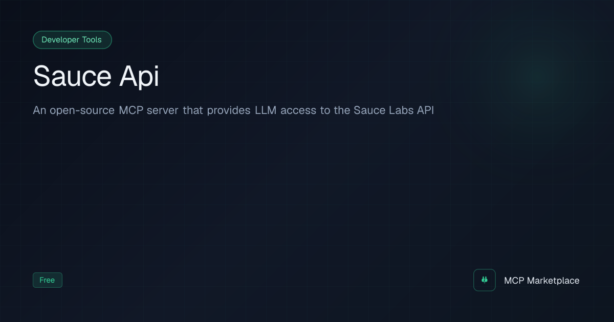 Sauce Api MCP Server - An open-source MCP server that provides LLM ...